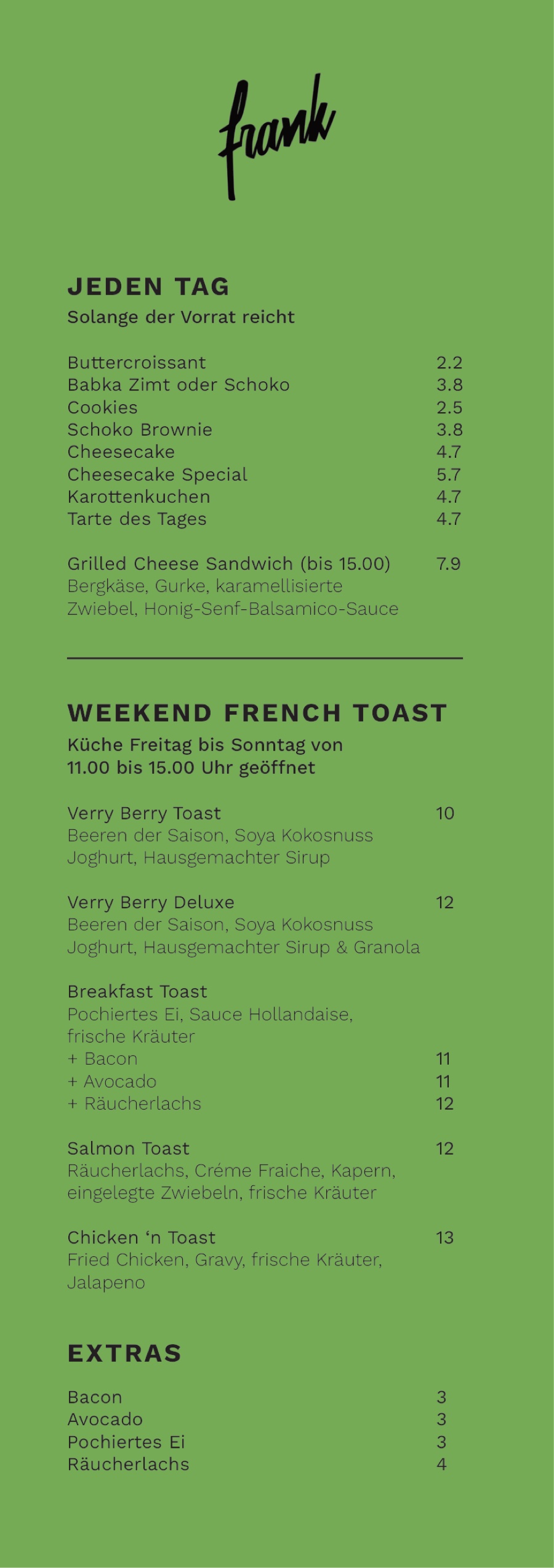 Menu design