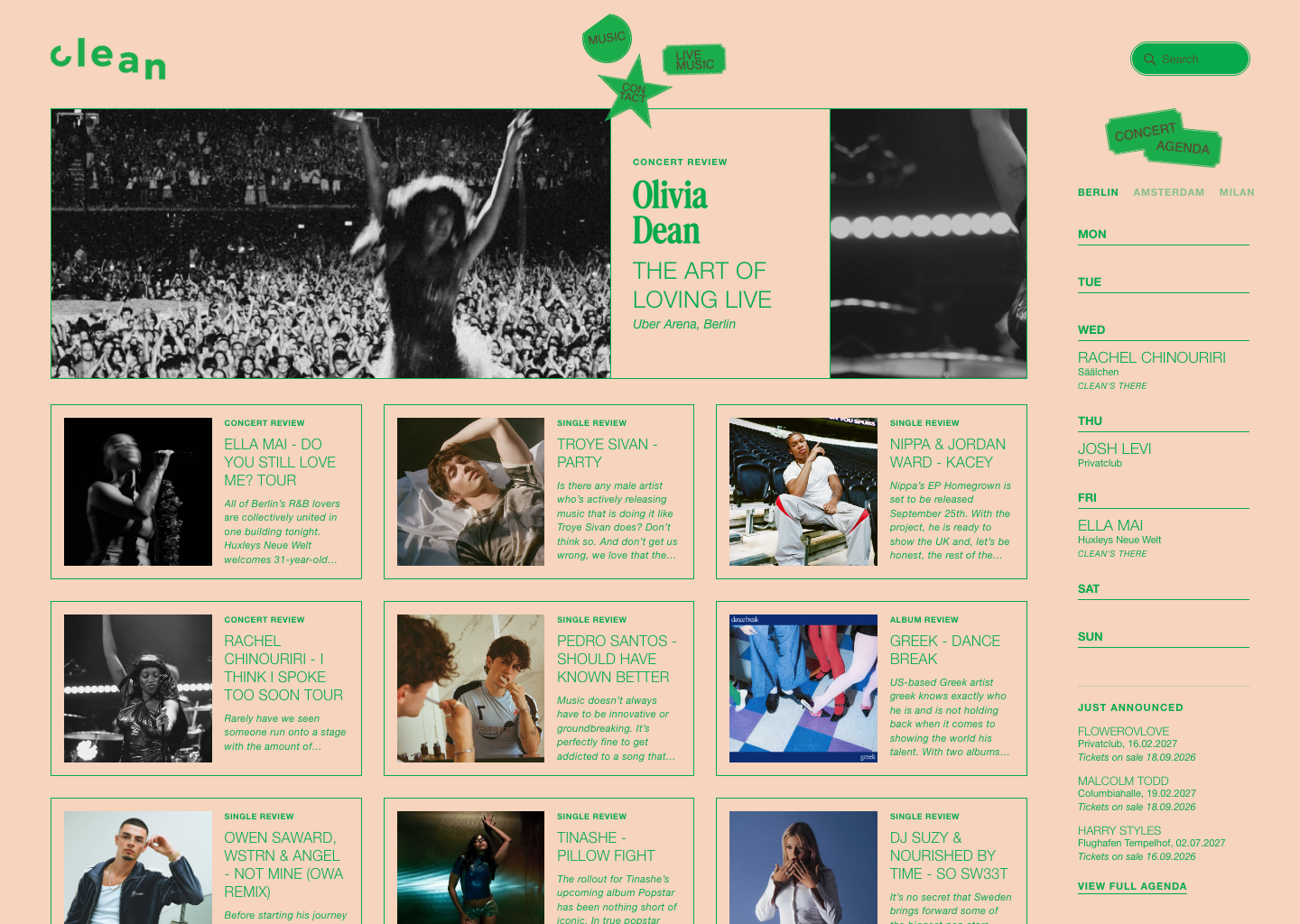 Clean — editorial & identity